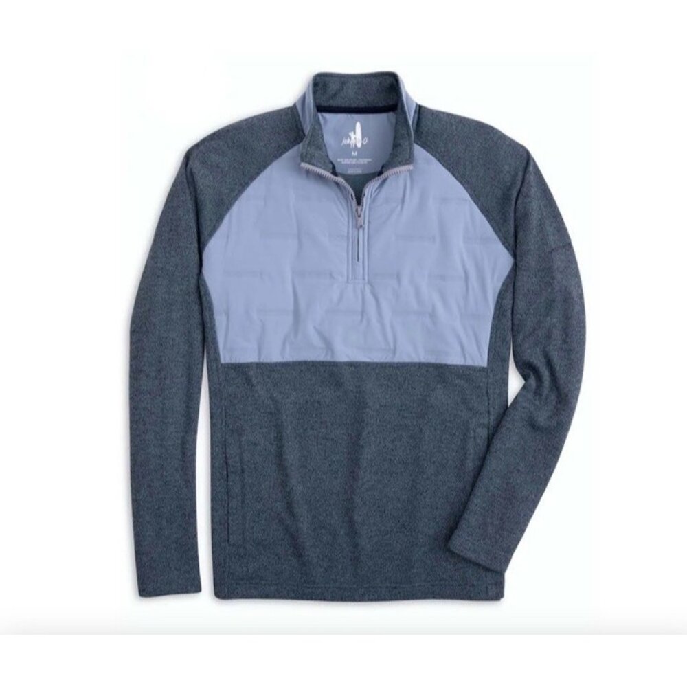 johnnie-O Men's Medium Boeing Riggens Quarter 1/4 Zip Pullover Size M Gray